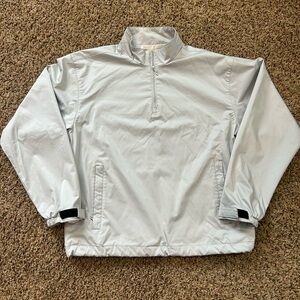 White/Light Gray Nike Golf 1/4 Jacket